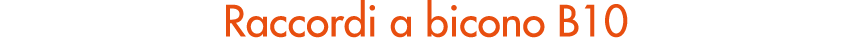 Raccordi a bicono B10
